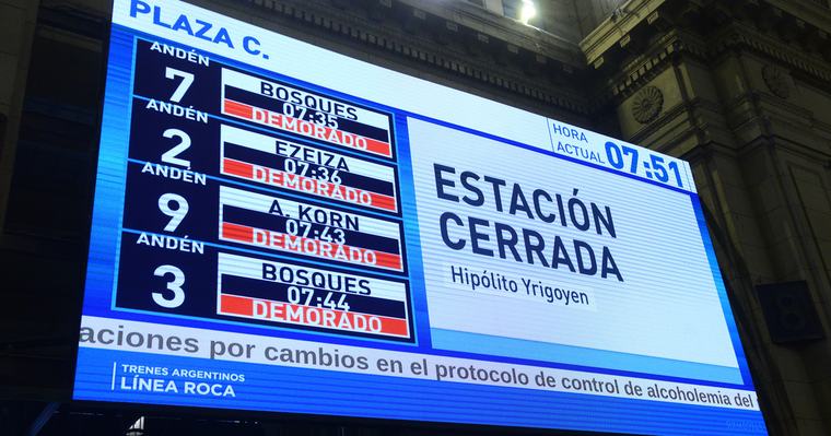 Trenes hoy: un cambio en el protocolo de alcoholemia provocó demoras durante 4 horas en los ferrocarriles Mitre, Sarmiento y Roca