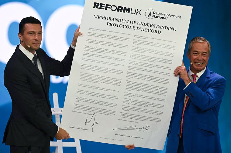 Partidos de ultraderecha de Reino Unido y Francia firmaron un acuerdo para combatir la inmigración ilegal si ganan las elecciones
