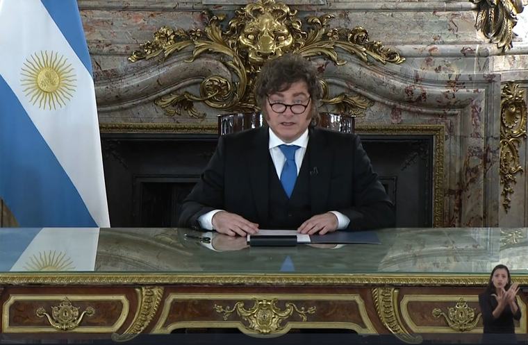 Malvinas, Reino Unido y el petróleo: las 14 frases de Javier Milei en la cadena nacional
