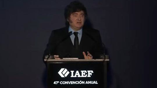 Milei cerró la 47ª Convención Anual del IAEF: prometió "redoblar la ortodoxia" y no inclinarse por "un capricho electoral"