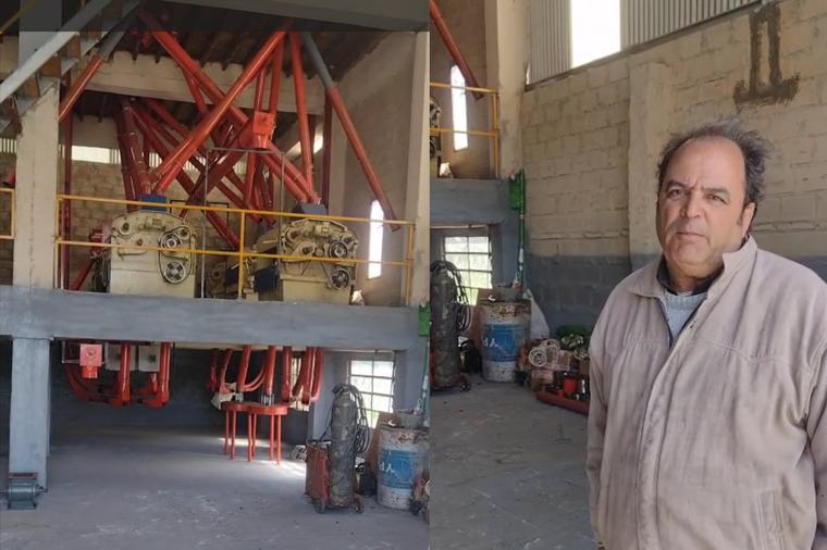“Era un sueño de pibe”: invirtió casi dos décadas en un molino harinero y hace dos años no puede ponerlo en marcha