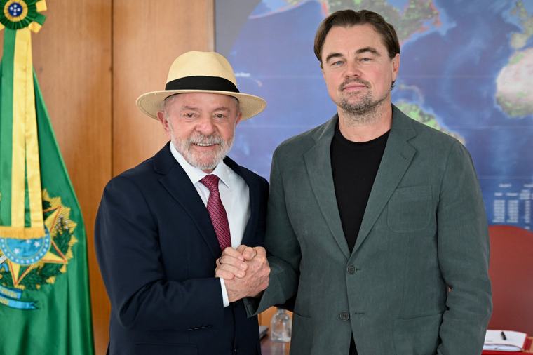 Lula recibió a Leonardo DiCaprio en Brasilia