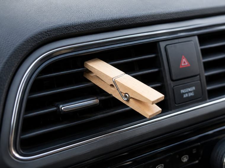 Poner una pinza de madera en la rejilla del aire acondicionado del coche: para qué sirve y por qué cada vez más conductores lo hacen