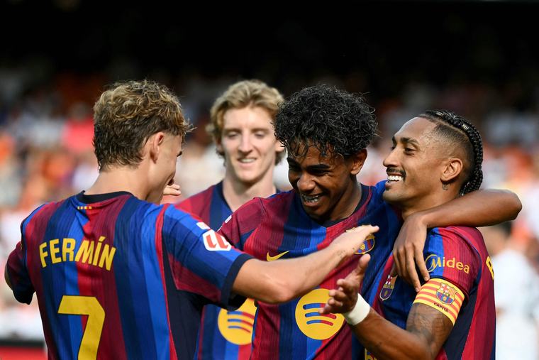 Barcelona goleó 5-0 a Valencia con show de Lamine Yamal y Fermín López: único equipo en ganar los 12 puntos