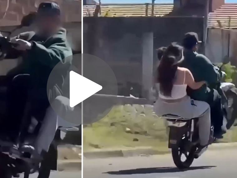 Video indignante: una pareja en Catamarca es investigada por haber hecho “Willy” en una moto con un bebé en brazos