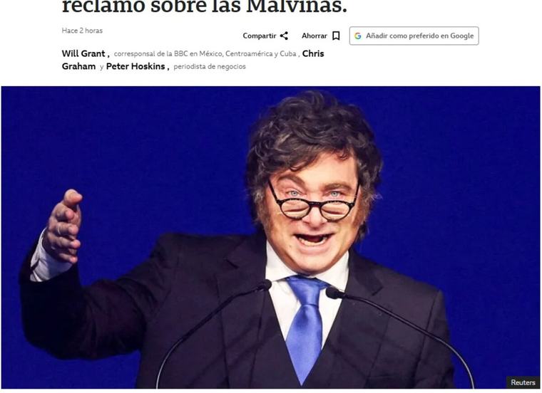 La reacción de los diarios de Inglaterra tras los anuncios de Milei sobre Malvinas: de la “amenaza” al “nada nuevo”