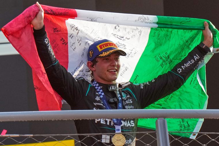 Franco Colapinto ganó dos puntos en Monza tras sufrir un despiste y Andrea Kimi Antonelli se impuso de manera brillante